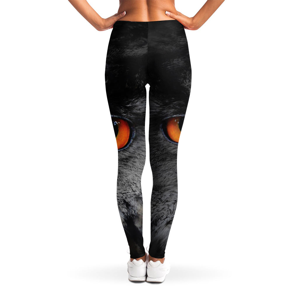 Owl Eyes Print Women's Leggings