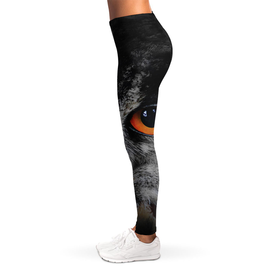 Owl Eyes Print Women's Leggings