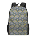 Owl Knitted Pattern Print 17 Inch Backpack
