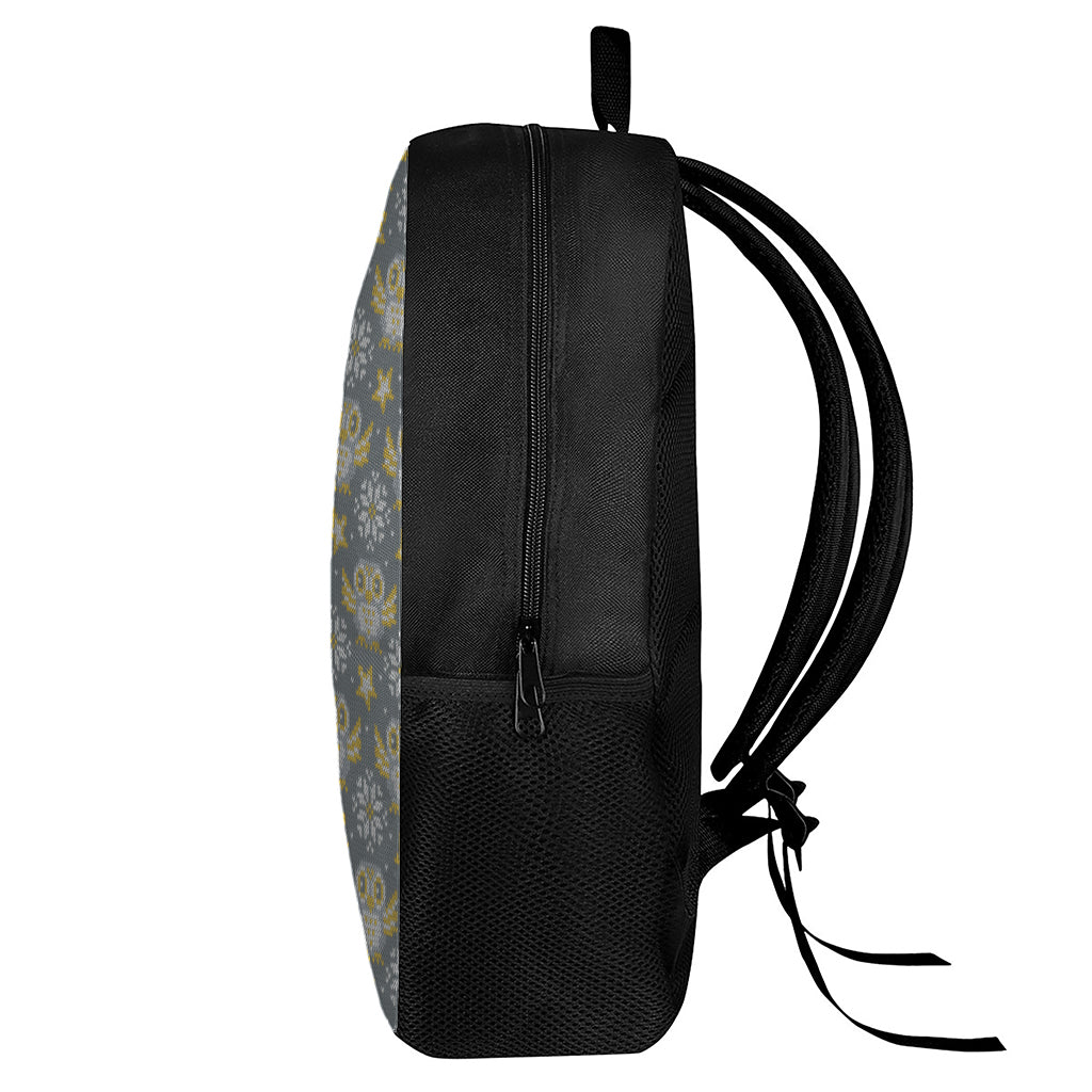 Owl Knitted Pattern Print 17 Inch Backpack