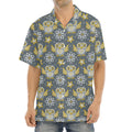 Owl Knitted Pattern Print Aloha Shirt
