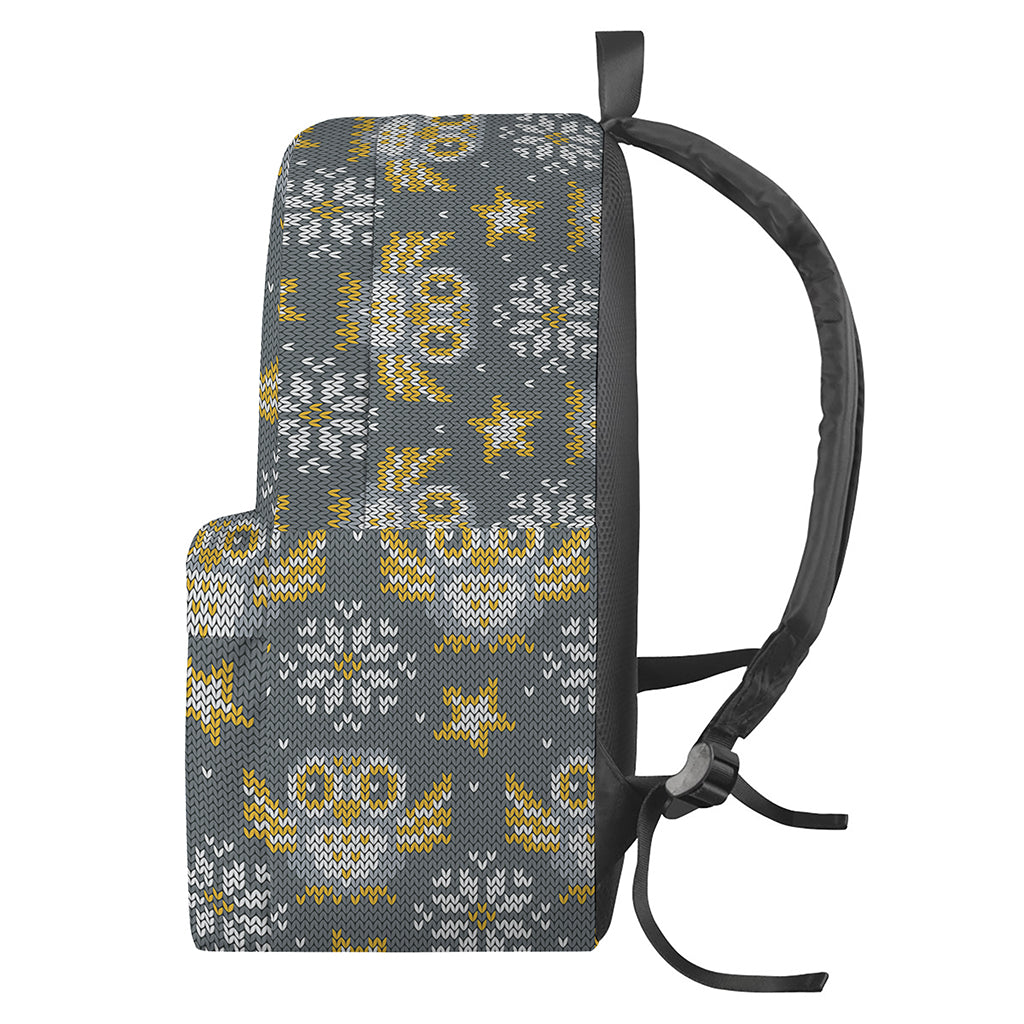 Owl Knitted Pattern Print Backpack