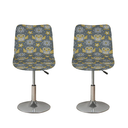 Owl Knitted Pattern Print Bar Stool Covers