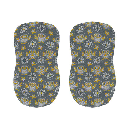 Owl Knitted Pattern Print Bar Stool Covers