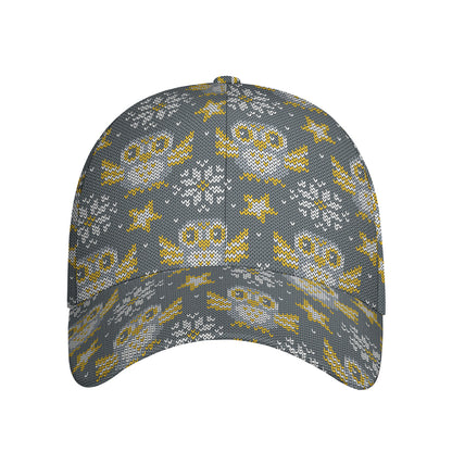 Owl Knitted Pattern Print Baseball Cap