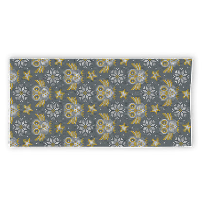 Owl Knitted Pattern Print Beach Towel
