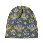 Owl Knitted Pattern Print Beanie