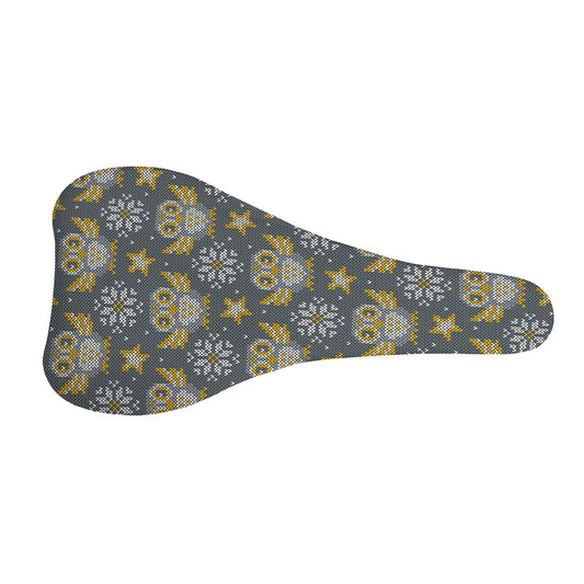 Owl Knitted Pattern Print Bicycle Seat Cover
