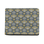 Owl Knitted Pattern Print Bifold Wallet