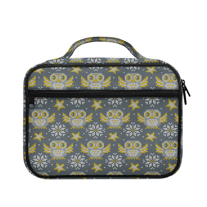 Owl Knitted Pattern Print Briefcase Bible Bag