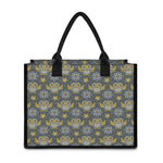 Owl Knitted Pattern Print Canvas Tote Bag