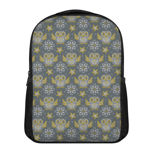 Owl Knitted Pattern Print Casual Backpack