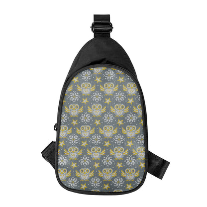 Owl Knitted Pattern Print Chest Bag