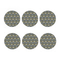 Owl Knitted Pattern Print Coaster Set
