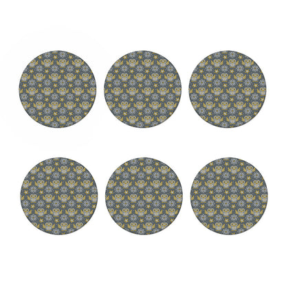 Owl Knitted Pattern Print Coaster Set