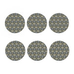 Owl Knitted Pattern Print Coaster Set