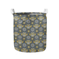 Owl Knitted Pattern Print Collapsible Laundry Basket