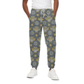 Owl Knitted Pattern Print Cotton Sweatpants