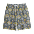 Owl Knitted Pattern Print Cotton Shorts