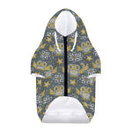 Owl Knitted Pattern Print Dog Zip Up Hoodie