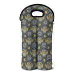 Owl Knitted Pattern Print Double Neoprene Wine Tote