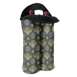 Owl Knitted Pattern Print Double Neoprene Wine Tote