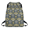Owl Knitted Pattern Print Drawstring Backpack