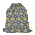 Owl Knitted Pattern Print Drawstring Bag