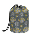 Owl Knitted Pattern Print Drawstring Makeup Bag