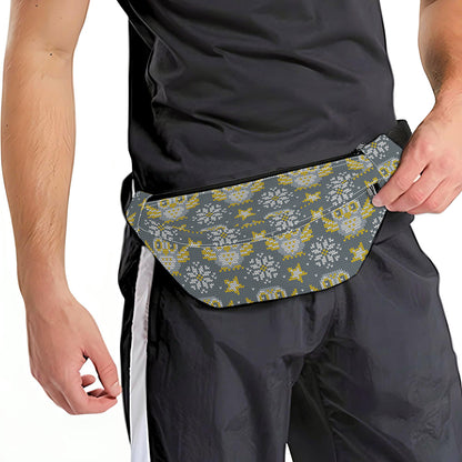 Owl Knitted Pattern Print Fanny Pack