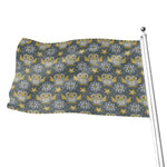 Owl Knitted Pattern Print Flag