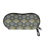 Owl Knitted Pattern Print Glasses Case