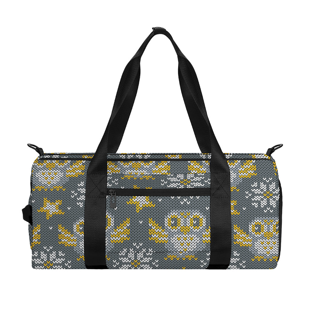 Owl Knitted Pattern Print Gym Bag
