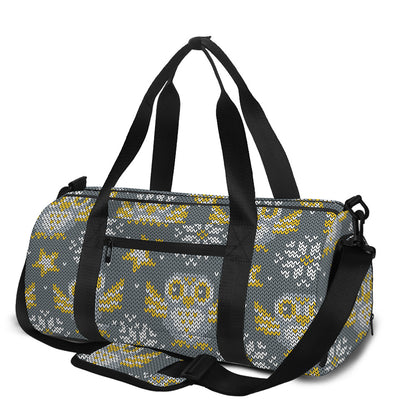 Owl Knitted Pattern Print Gym Bag