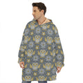 Owl Knitted Pattern Print Hoodie Blanket