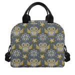 Owl Knitted Pattern Print Insulated Lunch Bag