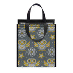 Owl Knitted Pattern Print Insulated Lunch Tote
