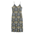 Owl Knitted Pattern Print Jersey Midi Cami Dress