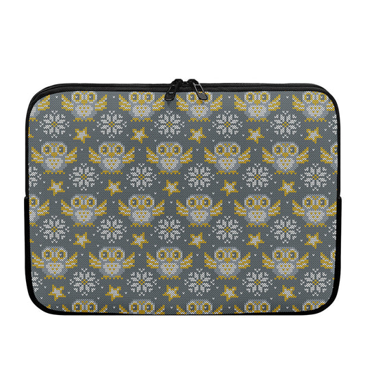 Owl Knitted Pattern Print Laptop Sleeve