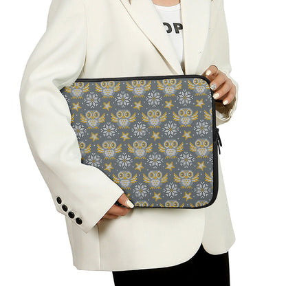 Owl Knitted Pattern Print Laptop Sleeve
