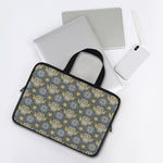 Owl Knitted Pattern Print Laptop Sleeve With Handle