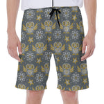 Owl Knitted Pattern Print Men's Beach Shorts