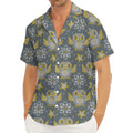 Owl Knitted Pattern Print Men's Deep V-Neck Shirt