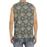 Owl Knitted Pattern Print Men's Fitness Tank Top