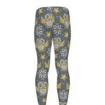 Owl Knitted Pattern Print Men's leggings