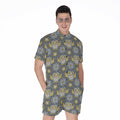 Owl Knitted Pattern Print Men's Romper