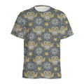Owl Knitted Pattern Print Men's Athletic T-Shirt