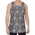 Owl Knitted Pattern Print Men's Velvet Tank Top