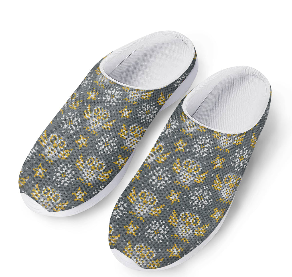 Owl Knitted Pattern Print Mesh Casual Shoes