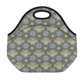 Owl Knitted Pattern Print Neoprene Lunch Bag